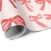 Rode en roze meisjesbogen cadeaupapier (Rol Hoek)