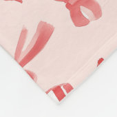 Rode en roze meisjesbogen fleece deken (Hoek)