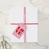 Rode en Roze Meisjesuitje Weekend Cadeaulabel (Met Touw)