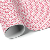 Rode en Roze Mini Waterverf Hartjes Cadeaupapier (Rol Hoek)