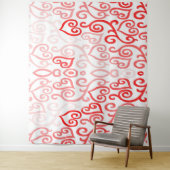 Rode en Roze Ombre Hart Wandkleed (In situ)