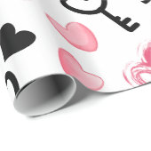 Rode en roze oren cadeaupapier (Rol Hoek)