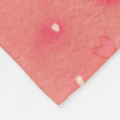 Rode en roze patchwork hart gepersonaliseerd fleece deken (Hoek)