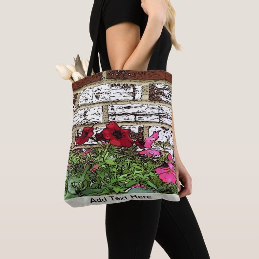 Rode en roze Petunias Tote Bag (Dichtbij)