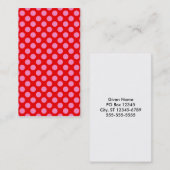 Rode en Roze Polka Dots Visitekaartje (Voorkant / Achterkant)