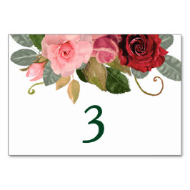 Rode en Roze Rand Trouwtafel Kaart