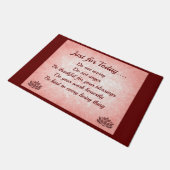 Rode en roze Reiki principes Deurmat (Schuin)