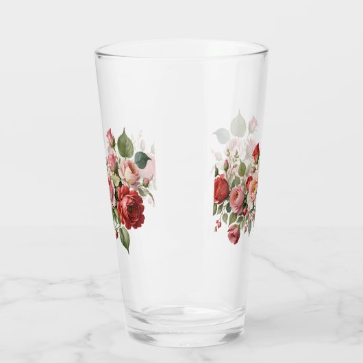 Rode en roze rooszwaai glas (Links)