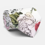 Rode en Roze Roze bloemenboerderij Stropdas (Opgerold)