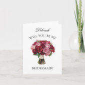 Rode en roze rozen boeket bruidsmeisje voorstel (Voorkant)