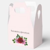 Rode en Roze Rozen Bruiloft Bedankdoosjes (Geopend)