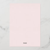 Rode en Roze Rozen Couples Shower Folie Uitnodiging (Achterkant)