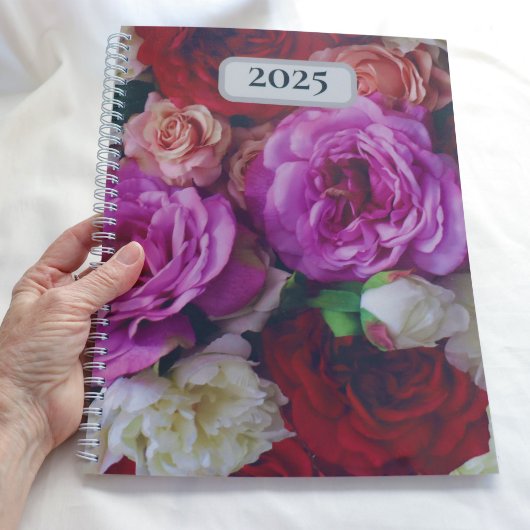  Rode en Roze Rozen Custom Year Floral Planner