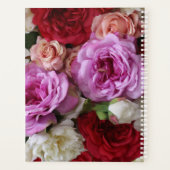  Rode en Roze Rozen Custom Year Floral Planner (Achterkant)