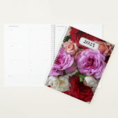  Rode en Roze Rozen Custom Year Floral Planner (Display)