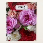  Rode en Roze Rozen Custom Year Floral Planner (Voorkant)