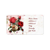  rode en roze rozen etiket (Voorkant)