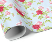 Rode en Roze Rozen Patroon Cadeaupapier (Rol Hoek)