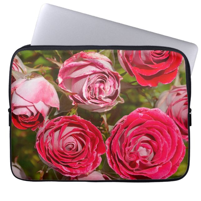 Rode en roze rozen print ipad hoes (Voorkant)