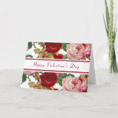  rode en roze rozen / Valentijnsdag Kaart (Voorkant)