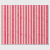 Rode en roze ruffle streep cadeaupapier (Vlak)
