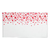 Rode en roze Schattigee Confetti Hearts Pattern Kussensloop (Achterkant-Rechts)