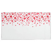 Rode en roze Schattigee Confetti Hearts Pattern Kussensloop (Voorkant-Rechts)