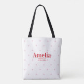  rode en roze sterren Bridesmaid-voorstel Gift Tote Bag (Achterkant)