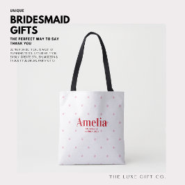  rode en roze sterren Bridesmaid-voorstel Gift Tote Bag