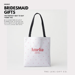 rode en roze sterren Bridesmaid-voorstel Gift Tote Bag