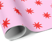 Rode en Roze sterren Valentijn's Day Cadeaupapier (Rol Hoek)