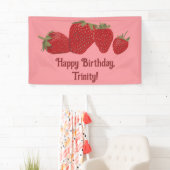 Rode en Roze Strawberry Custom Party Spandoek (Insitu)