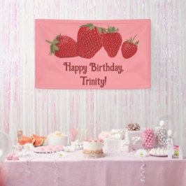 Rode en Roze Strawberry Custom Party Spandoek