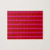 Rode en Roze Strepen Legpuzzel (Horizontaal)