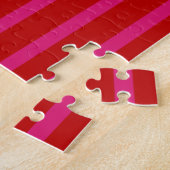Rode en Roze Strepen Legpuzzel (Zijkant)
