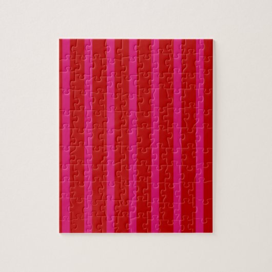 Rode en Roze Strepen Legpuzzel (Verticaal)