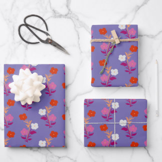 Rode en Roze Subtiele Lesbische Vlag Bloemen Inpakpapier Vel
