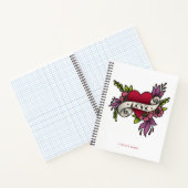 Rode en roze  Tattoo van het Liefde Heart Notitieboek (Binnen)