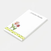 Rode en Roze Tulpen Gepersonaliseerd 4 x 6 Post-it® Notes (Schuin)