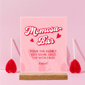 Rode en Roze Valentijn Baby shower Momosa Bar Acryl Bord