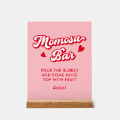 Rode en Roze Valentijn Baby shower Momosa Bar Acryl Bord (Voorkant)