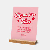 Rode en Roze Valentijn Baby shower Momosa Bar Acryl Bord (Hoek)