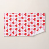 Rode en roze Valentijnsdag harten Bad Handdoek (Handdoek)