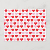 Rode en roze Valentijnsdag harten Briefkaart (Voorkant)