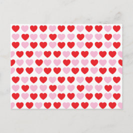 Rode en roze Valentijnsdag harten Briefkaart