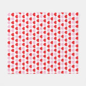 Rode en roze Valentijnsdag harten Fleece Deken (Voorkant (Horizontaal))