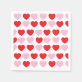 Rode en roze Valentijnsdag harten Servet (Voorkant)