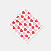 Rode en roze Valentijnsdag harten Servet (Hoek)