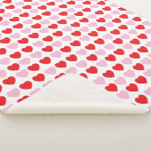 Rode en roze Valentijnsdag harten Sherpa Deken (3/4)