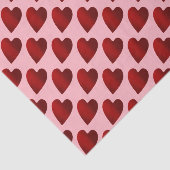 Rode en roze Valentijnsdag harten Tissuepapier (Detail)